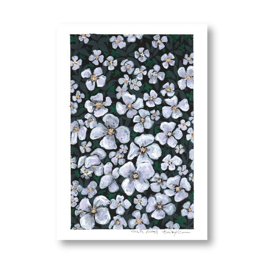 'White Florals' print